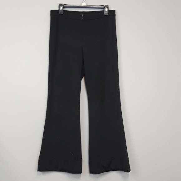 black flare slacks
